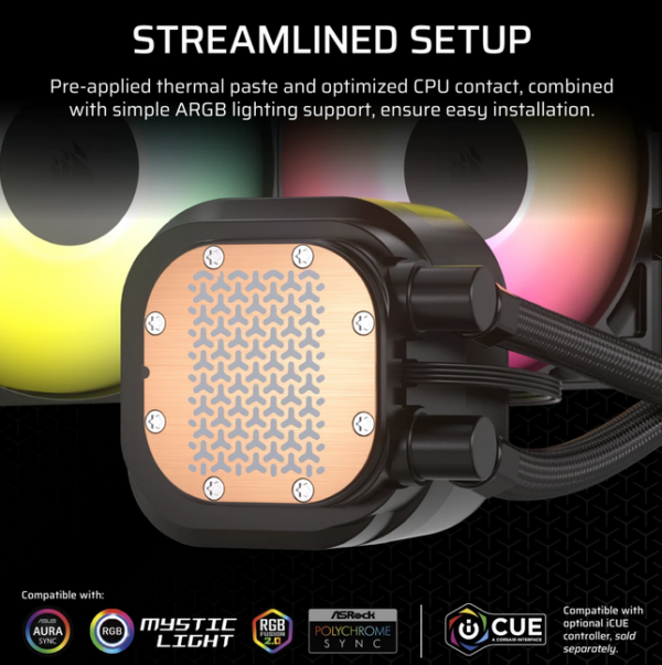 Corsair Nautilus 240 RS ARGB - Watercooling 240mm noir – Image 3